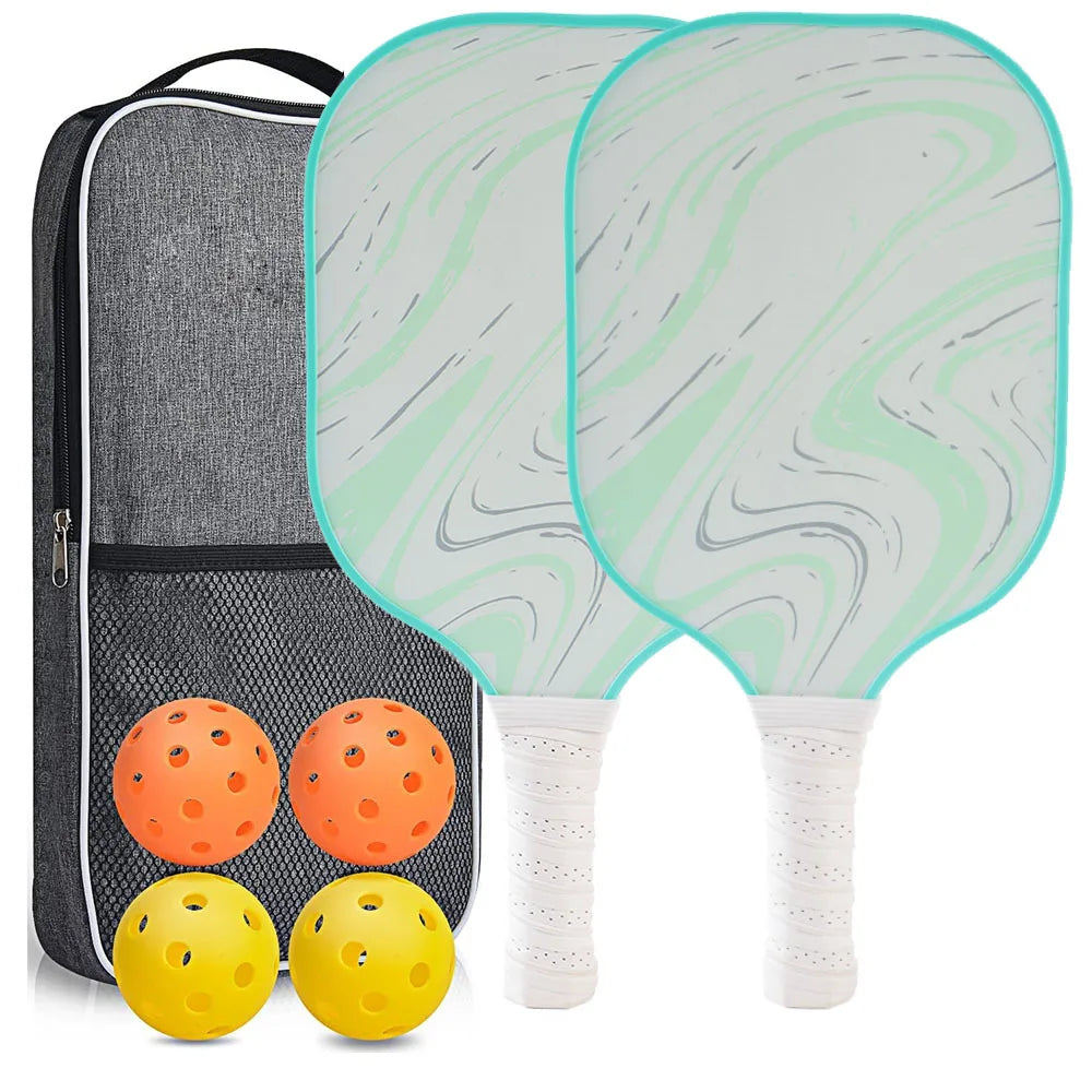 Honeycomb Core 4 Balls Pickleball Paddles Set