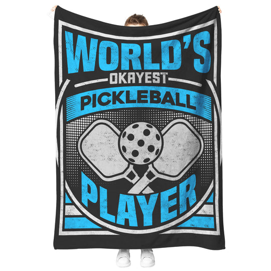 World's Okayest Player Blanket: Fleece/Sherpa