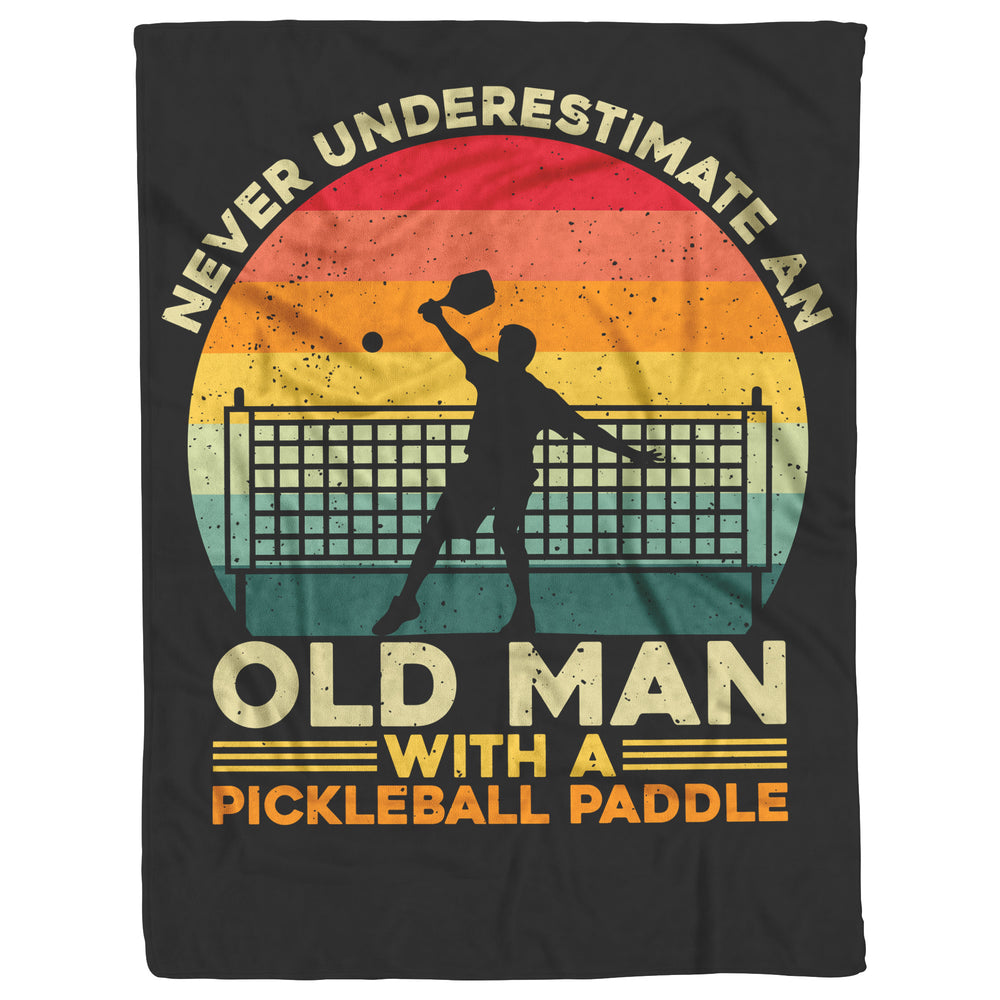 Pickleball Paddle Blanket: Fleece/Sherpa