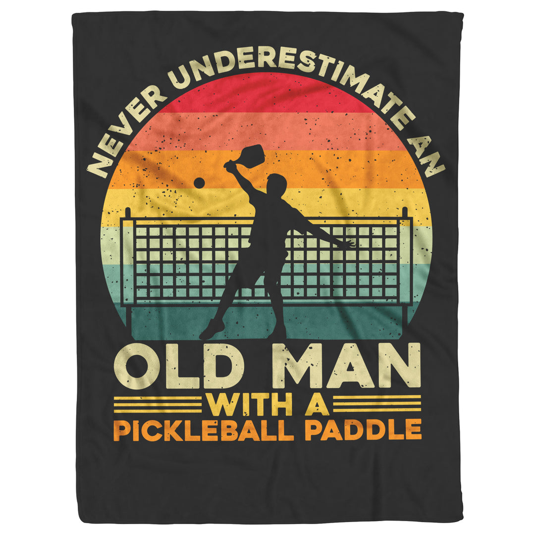Pickleball Paddle Blanket: Fleece/Sherpa