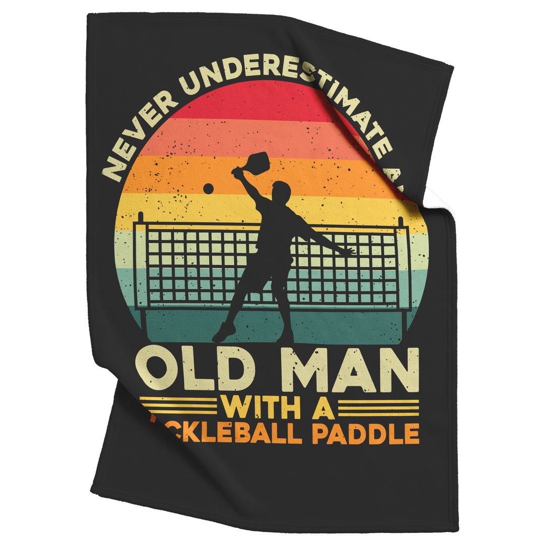 Pickleball Paddle Blanket: Fleece/Sherpa
