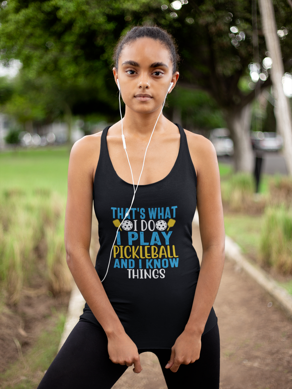 I Know Things Bella Women's Racerback Crop Tank