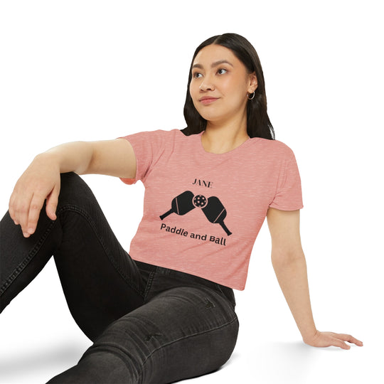 Women's Crop Top, Women's Pickleball Customizable Crop Top