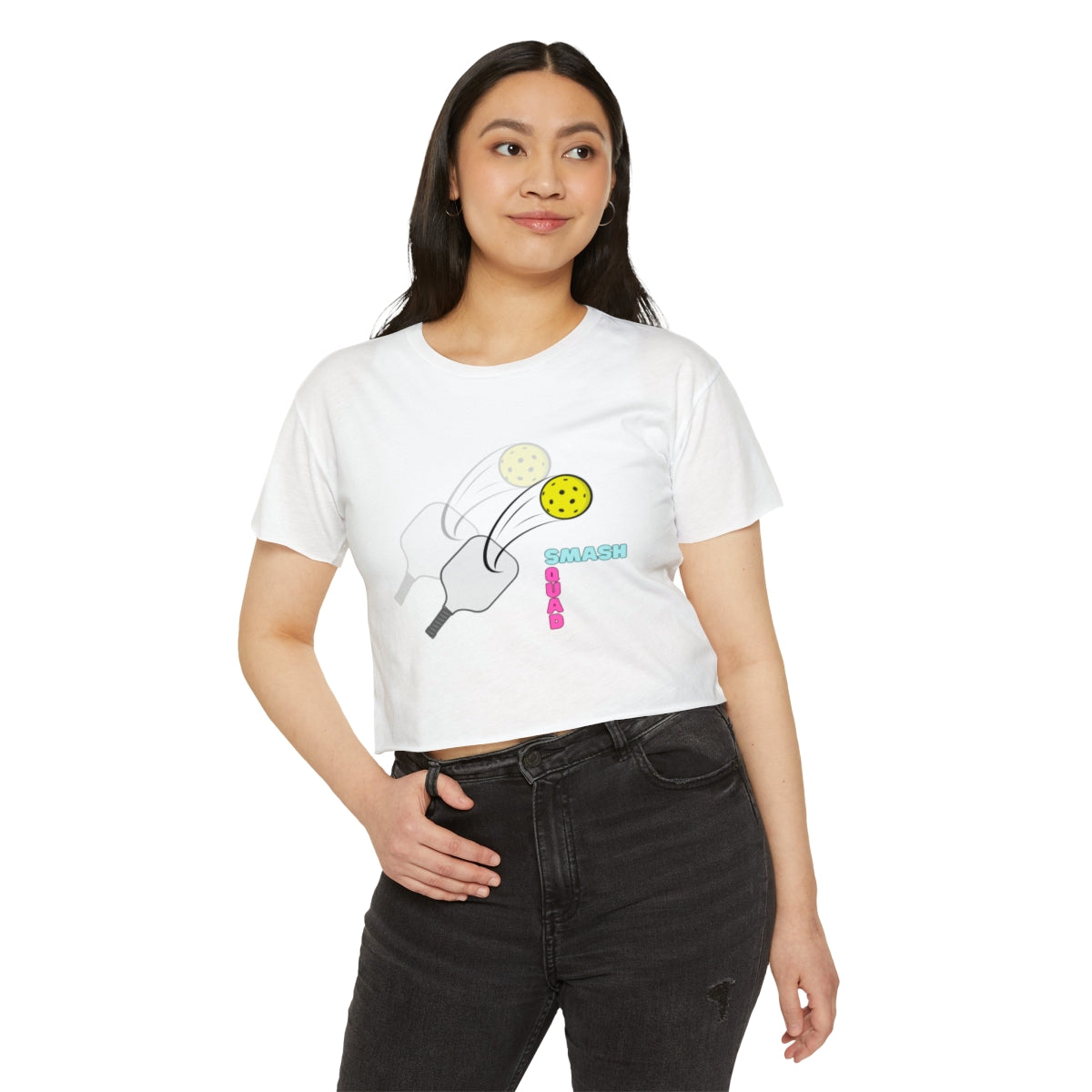 Personalized Crop Top, Serve in Style: Personalized Pickleball Crop Top