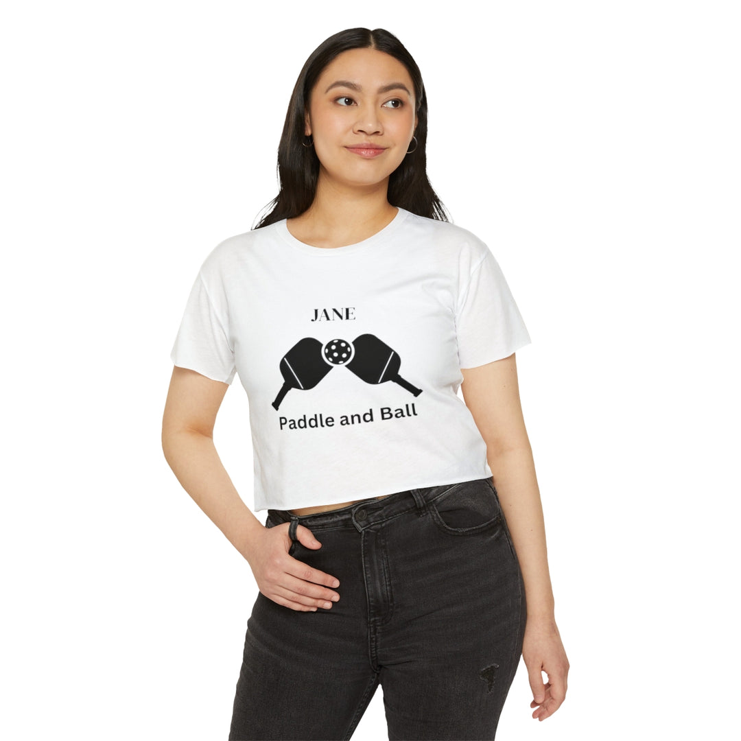 Women's Crop Top, Women's Pickleball Customizable Crop Top