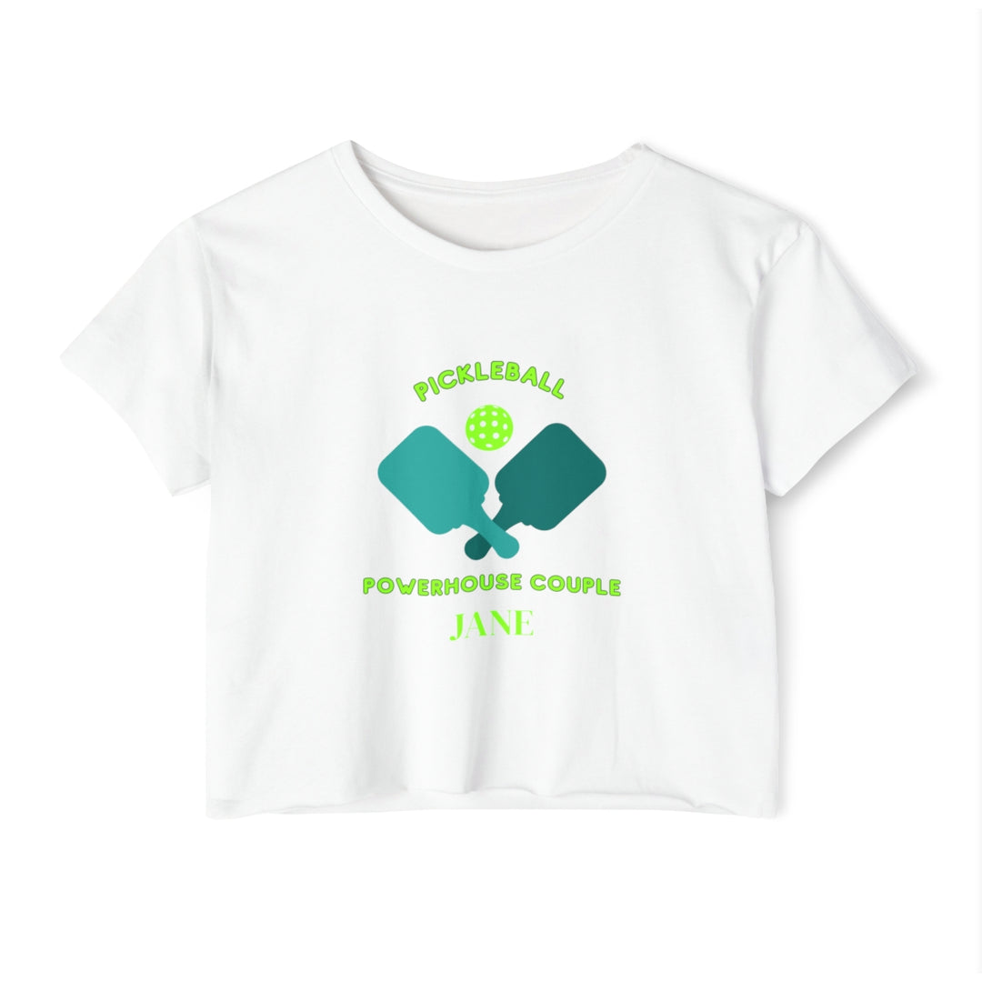 Custom Crop Top, Women's Pickleball Customizable Crop Top With Different Shades Of Color